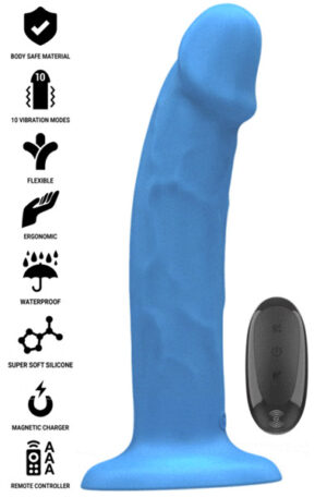 Phoebe Realistic Vibrator 10 Modes Remote Control - Dilator med vibration 0