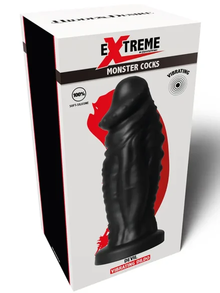 Vibrating Devil Monster Dildo 22 cm - Monster dildo 0