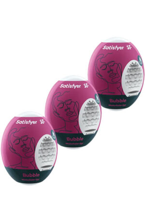 Satisfyer Masturbator Egg Bubble 3-pcs - Onaniägg 0