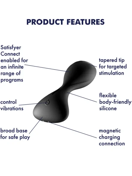 Satisfyer Trendsetter Vibrating Anal Plug Black - Analplugg med vibrator 0