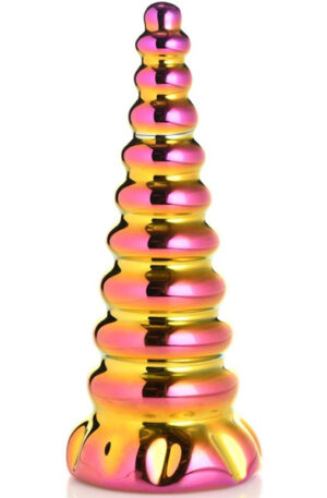 Twilight Rainbow Glass Dildo 16 cm - Dragon dildo 0