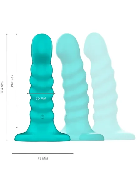 Buffy Vibrator Spiral 10 Vibrations Remote Control - Dildo med vibrator 0