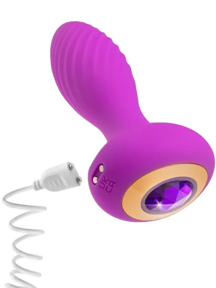 Amethyst Charm Vibrating Plug - Analplugg med vibrator 0