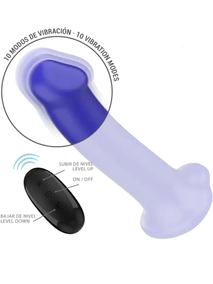 Victoria Vibrator 10 Modes Remote Control - Dildo med vibrator 0