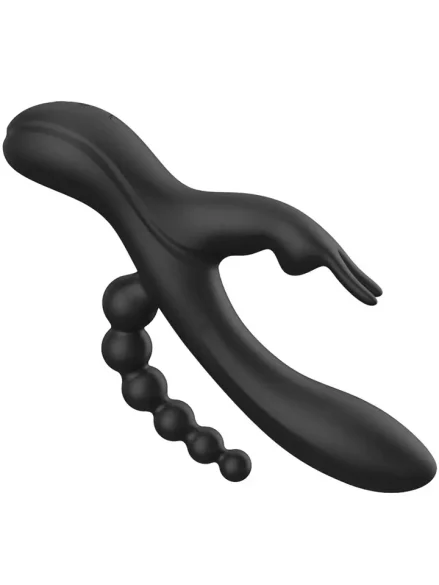 Noir Euphoria Liquid Silicone Triple Pleasure - Rabbitvibrator 0