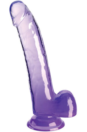 King Cock Clear With Balls Purple 22,9 cm - Dildo 0