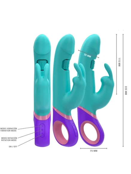 Monica Rabbit With Rotating G-spot Stimulator - Rabbitvibrator 0