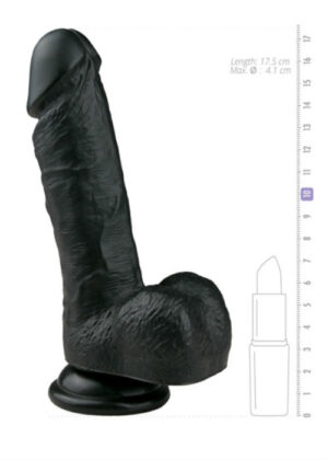 Realistic Dildo Black - 17,5 cm -1