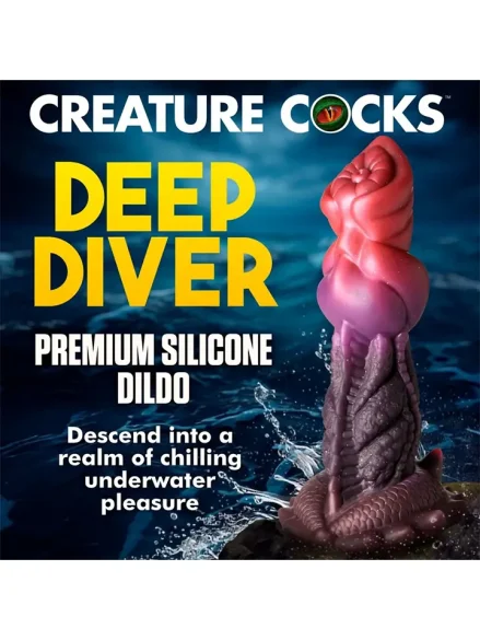 Deep Diver Silicone Dildo 19,3 cm - Dragon dildo 0