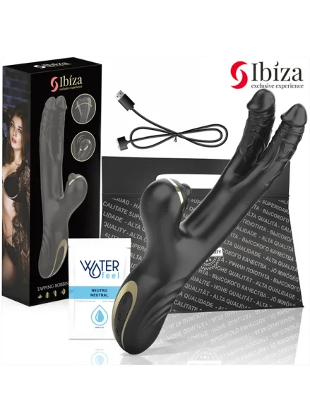 Ibiza Two Dragons Double Vibrator Black - Rabbitvibrator 0