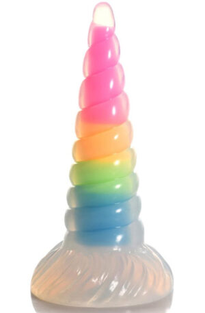 Luminescent Rainbow Silicone Dildo 20 cm - Dragon dildo 0