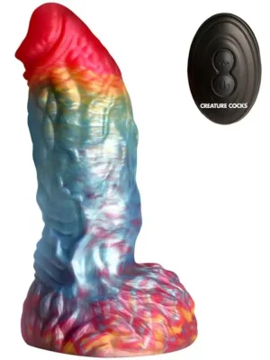 Rainbow Phoenix Vibrating Dildo 17,3 cm - Dragon dildo 0