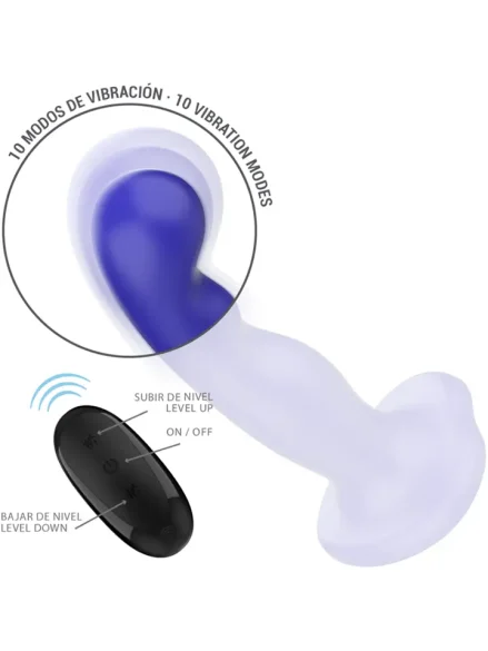 Shorty Vibrator 10 Modes Remote Control - Dildo med vibrator 0