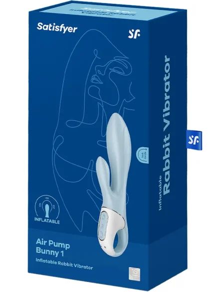 Satisfyer Air Pump Bunny 1 Blue - Rabbitvibrator 0