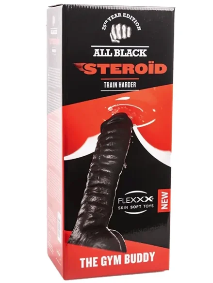 All Black Steroïd The Gym Buddy 33 cm - XL dildo 0