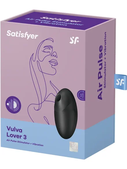 Satisfyer Vulva Lover 3 Black - Lufttrycksvibrator 0