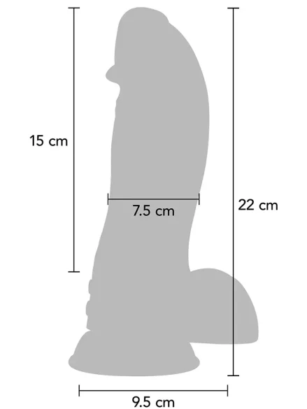 Vibrating Dinosaur Monster Dildo 22 cm - Monster dildo 0