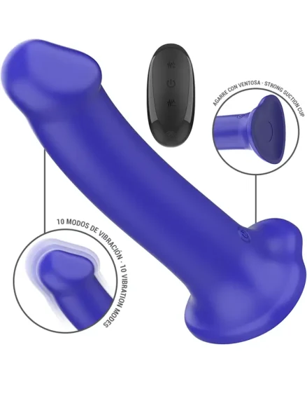 Victoria Vibrator 10 Modes Remote Control - Dildo med vibrator 0