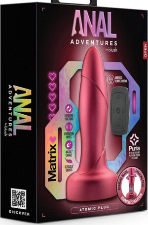 Anal Adventures Matrix Atomic Plug Martian Wine - Analplugg med vibrator 0