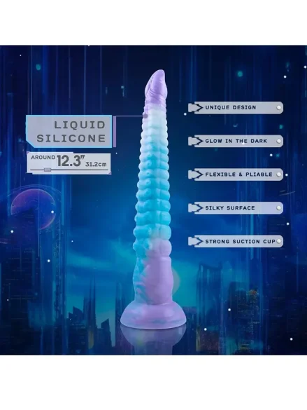 Tentaeel Glow In The Dark Dildo 31,2 cm - Dragon dildo 0