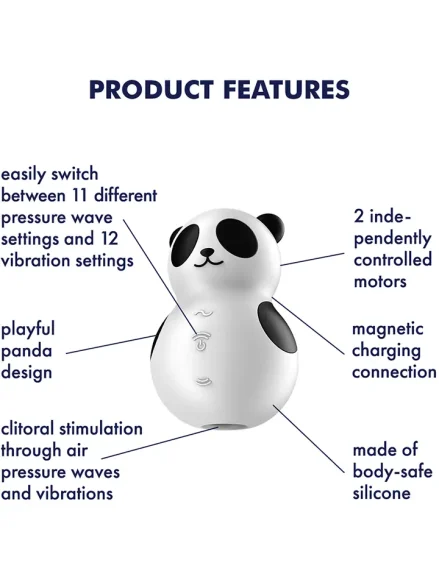 Satisfyer Pocket Panda Air Pulse Vibrator - Lufttrycksvibrator 0