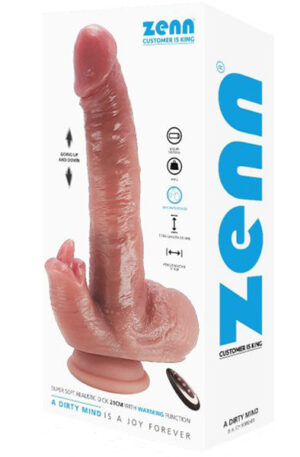 Super Soft Dildo With Warming Function 21 cm - Dildo med vibrator 0