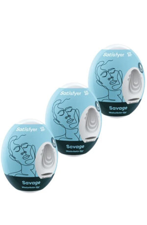 Masturbator Egg Savage 3-pcs - Runkägg 0