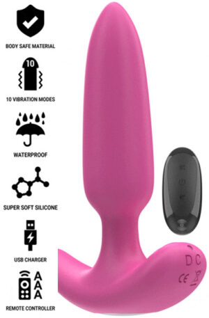 Ross Anal Plug 10 Vibrations Remote Control - Analplugg med vibrator 0