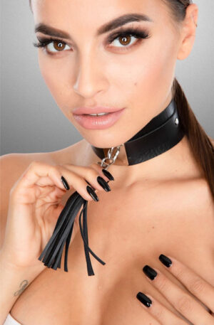 Teasing Tassel Collar Silver/Black - Choker 0