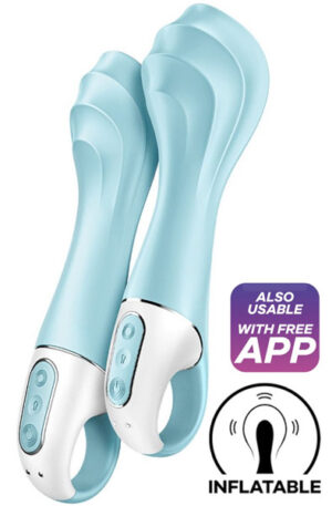 Satisfyer Air Pump Vibrator 5+ Blue - G-punktsvibrator 0