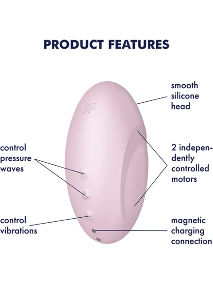 Satisfyer Vulva Lover 3 Pink - Lufttrycksvibrator 0