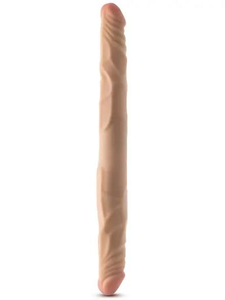 Posable Double Dong Beige 35,5 cm - Dubbeldildo 0