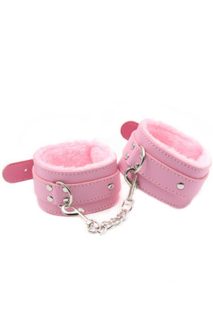 Premium Fur Lined Wrist Restraints Pink - Handbojor 0