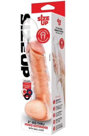 Penis Extender With Ball Loop Extra Girthy - Penisförlängare/Sleeve 0