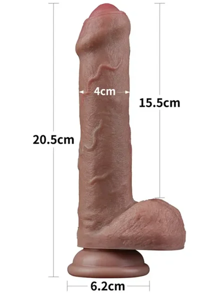 Lovetoy Dual-Layered Silicone Cock 20,5 cm - Realistisk dildo 0