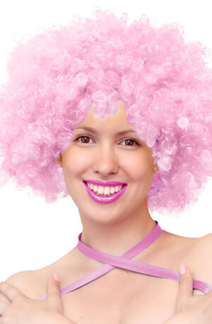 Party Wig Light Pink Afro Hair - Peruk 0