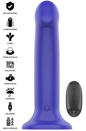 Victoria Vibrator 10 Modes Remote Control - Dildo med vibrator 0