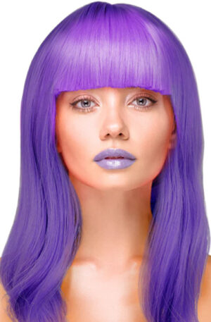 Party Wig Long Straight Purple Hair - Peruk 0