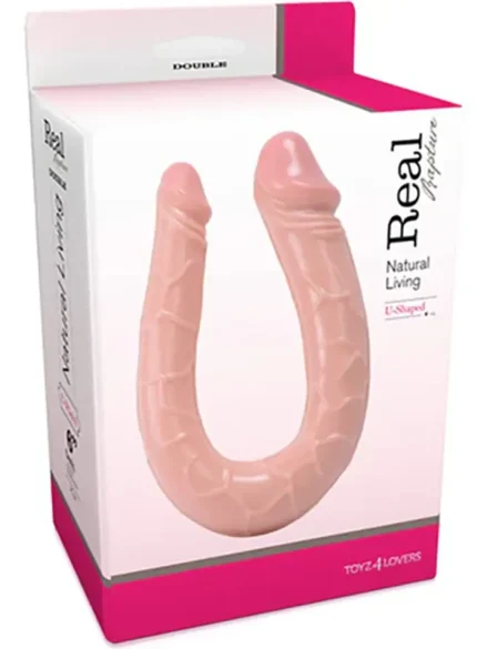 Double Curved Dildo U-shaped 15 cm - Dubbeldildos 0