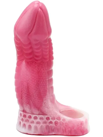 Monster Penis Sheath Leezard Pink 16,5 cm - Penisförlängare/Sleeve 1