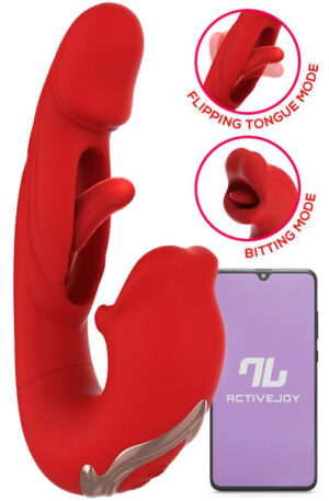 Mouty Vibe With Biting & Flipping With App - Appstyrd vibrator 1