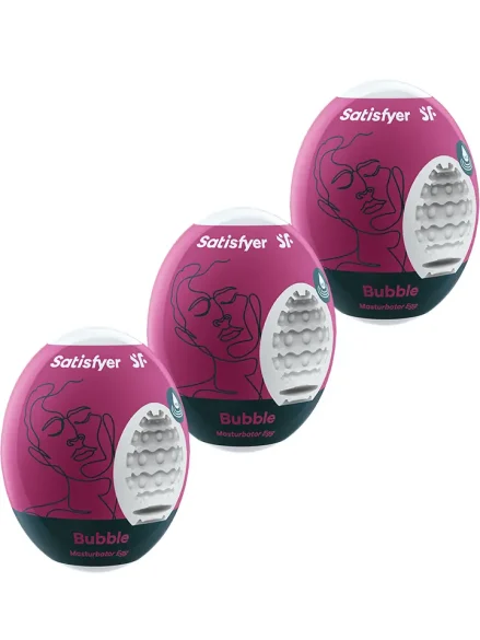 Satisfyer Masturbator Egg Bubble 3-pcs - Onaniägg 3