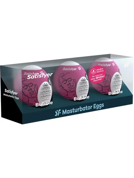 Satisfyer Masturbator Egg Bubble 3-pcs - Onaniägg 4