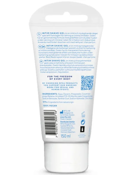 RFSU Intim Shave Gel 150 ml - Intimrakning 0