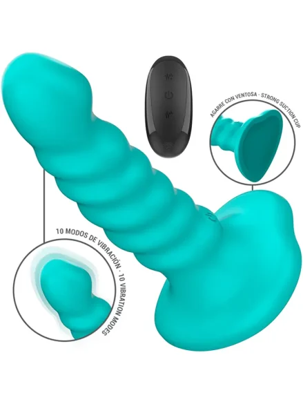 Buffy Vibrator Spiral 10 Vibrations Remote Control - Dildo med vibrator 0