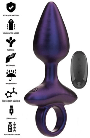 Michael Vibrating Anal Plug Remote Control - Analplugg med vibrator 0