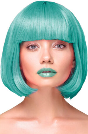 Party Wig Short Straight Hair Turquoise - Peruk 0