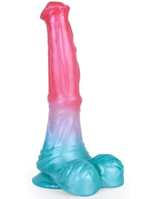 Alien Beast Cyan Rainbow Dildo 24,8 cm - Dragon dildo 0