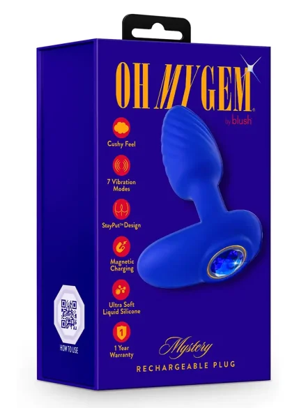 Sapphire Mystery Vibrating Plug - Analplugg med vibrator 0