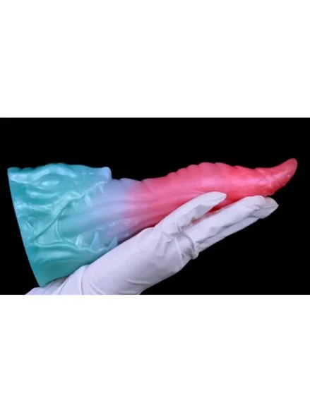 Alien Beast Cyan Rainbow Dildo 21 cm - Dragon dildo 0